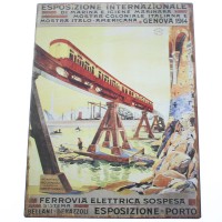 Plaques murales métal déco Esposizione Internazionale 24 x 32 cm